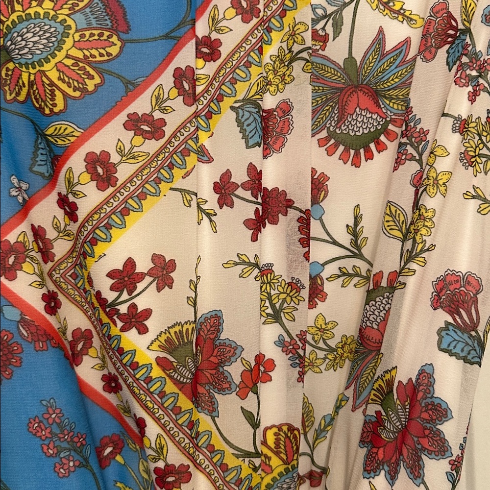 Calvin Klein Multicolor Patchwork Maxi Dress - Blue, White & Red - Picture 3 of 3